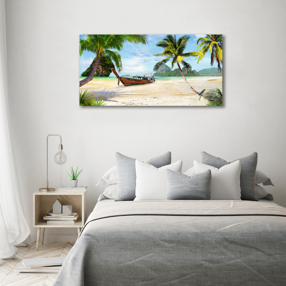Foto obraz akrylový do obývačky Palmy na pláži