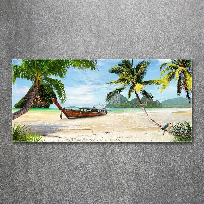 Foto obraz akrylový do obývačky Palmy na pláži