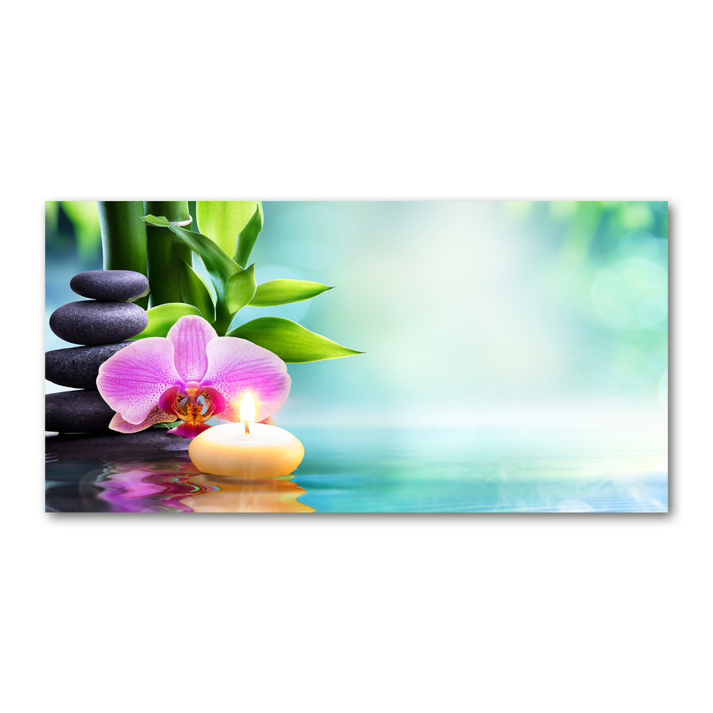 Foto obraz akryl do obývačky Orchidea bambus