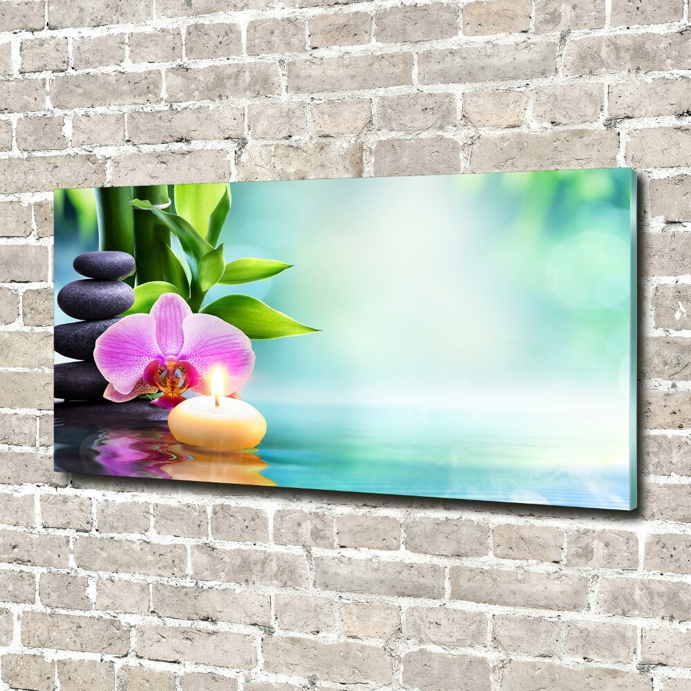 Foto obraz akryl do obývačky Orchidea bambus