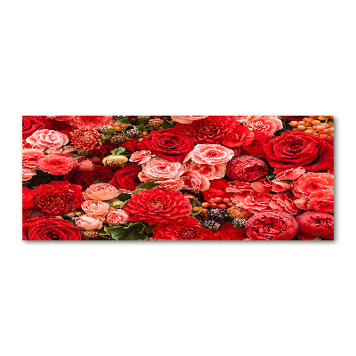 Moderný akrylový fotoobraz Červené kvety