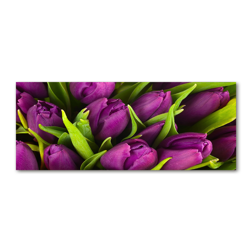 Foto obraz akryl do obývačky Fialové tulipány