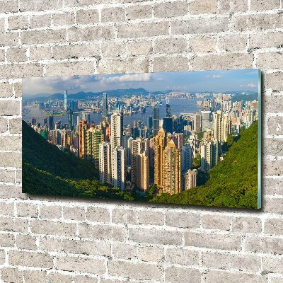 Foto obraz akrylové sklo Hongkong panorama