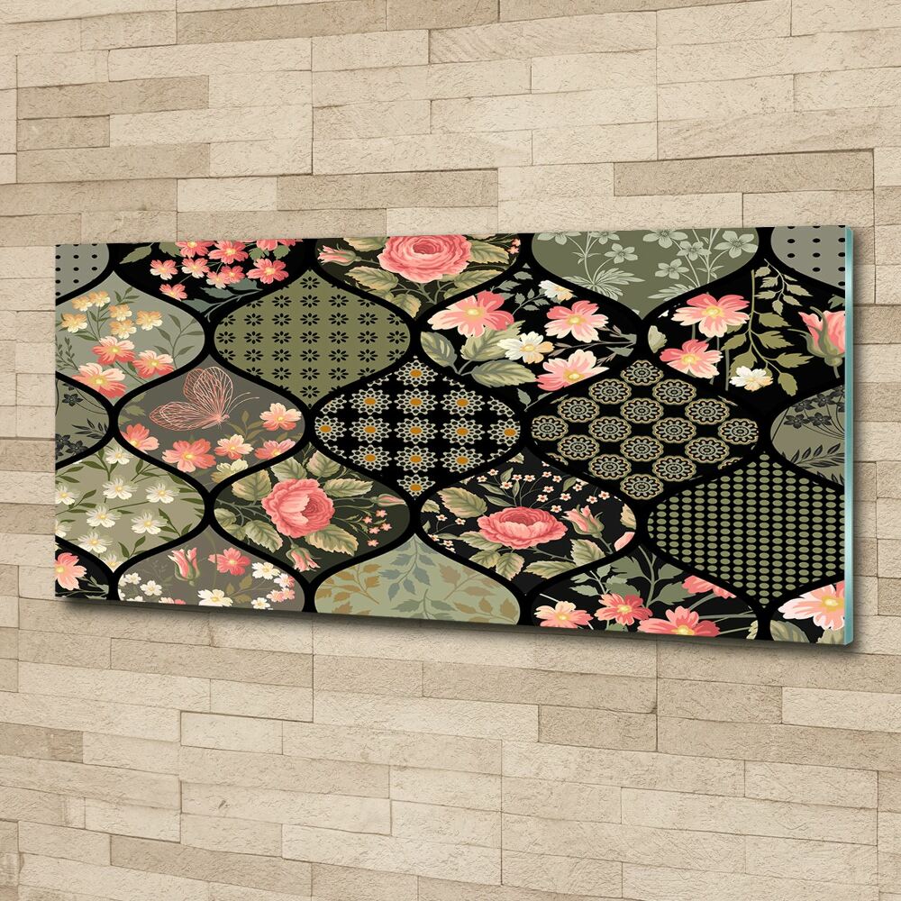 Foto obraz akrylový na stenu Kvetinový vzor