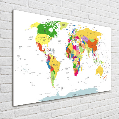Foto obraz akrylové sklo Mapa sveta