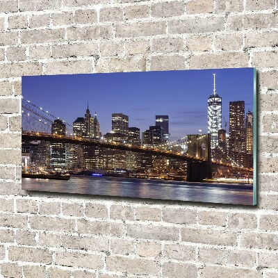 Foto obraz akrylové sklo Manhattan noc