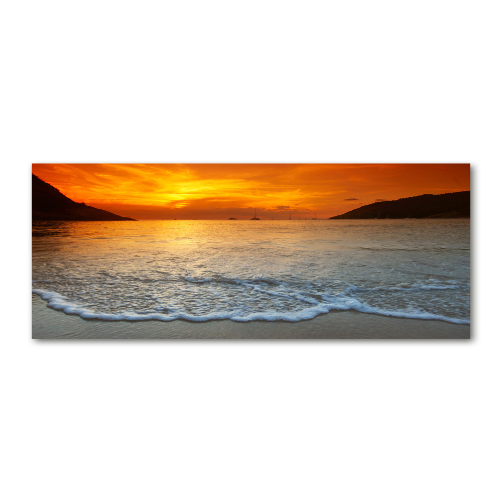 Foto obraz akrylové sklo Západ slnka mora