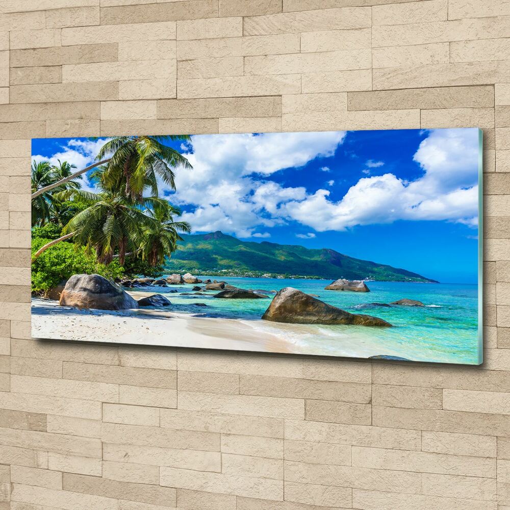 Foto obraz akrylový Seychely pláž