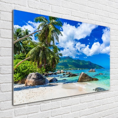 Foto obraz akrylový Seychely pláž