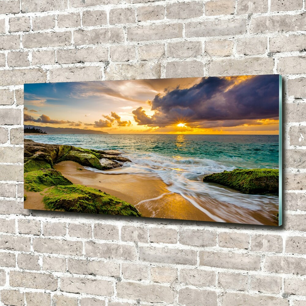 Moderný akrylový fotoobraz Západ slnka mora