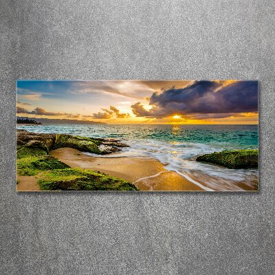 Moderný akrylový fotoobraz Západ slnka mora