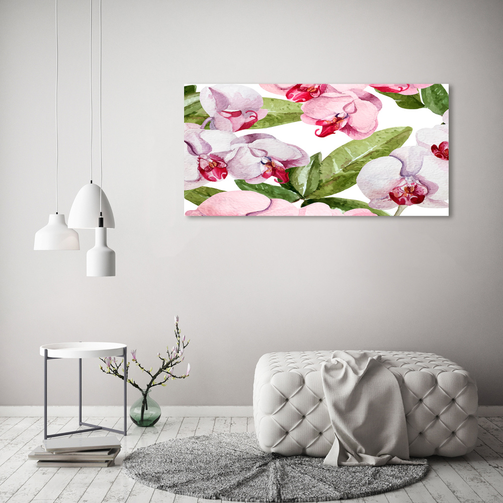 Foto obraz akrylové sklo Ružové orchidey