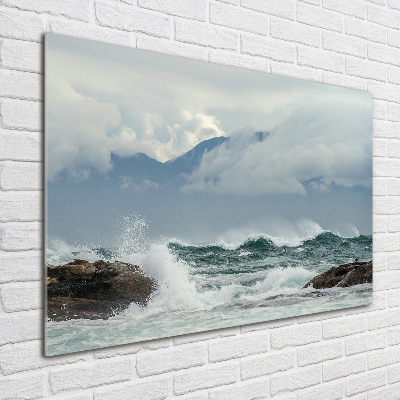 Foto obraz akrylový Rozbúrené more