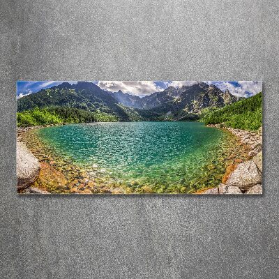 Foto obraz akrylové sklo Jazero v horách