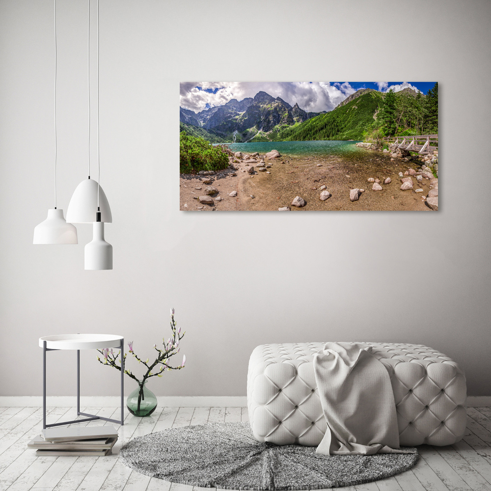 Foto obraz akryl do obývačky Jazero v horách
