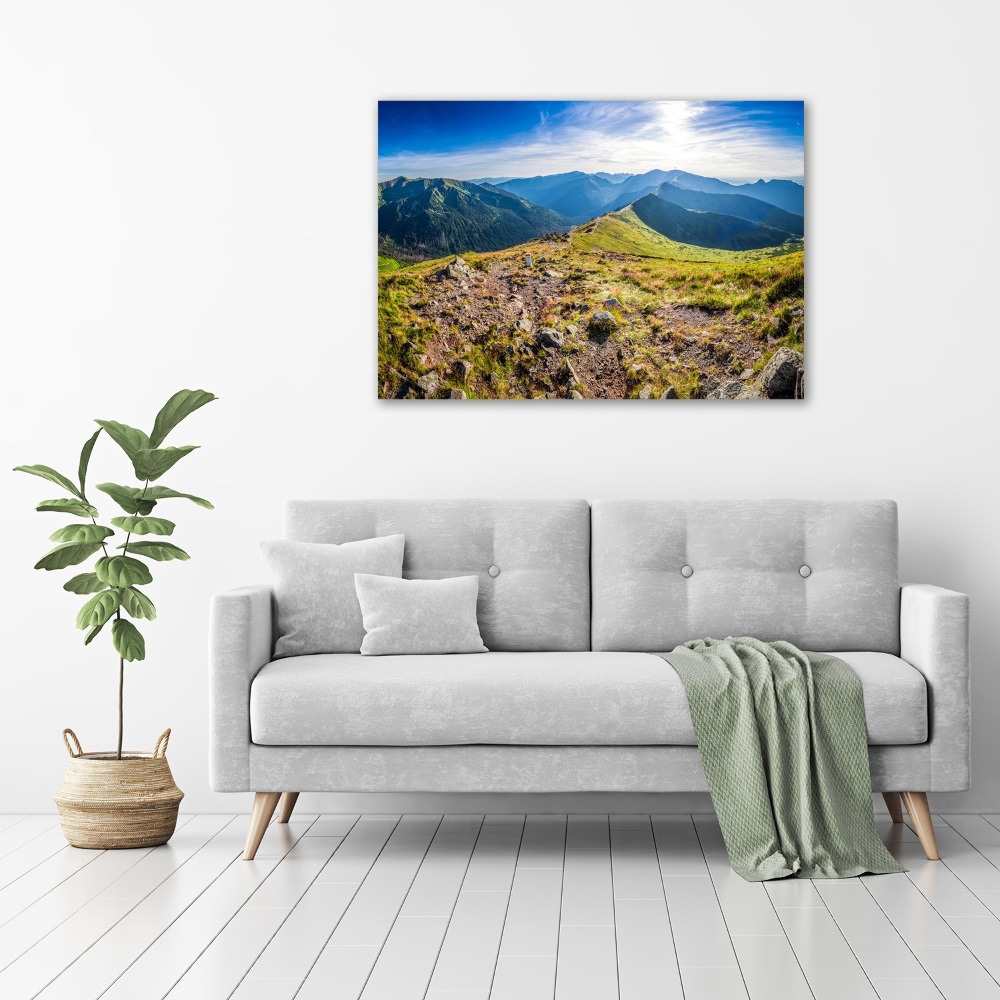 Foto obraz akryl do obývačky Horská panorama