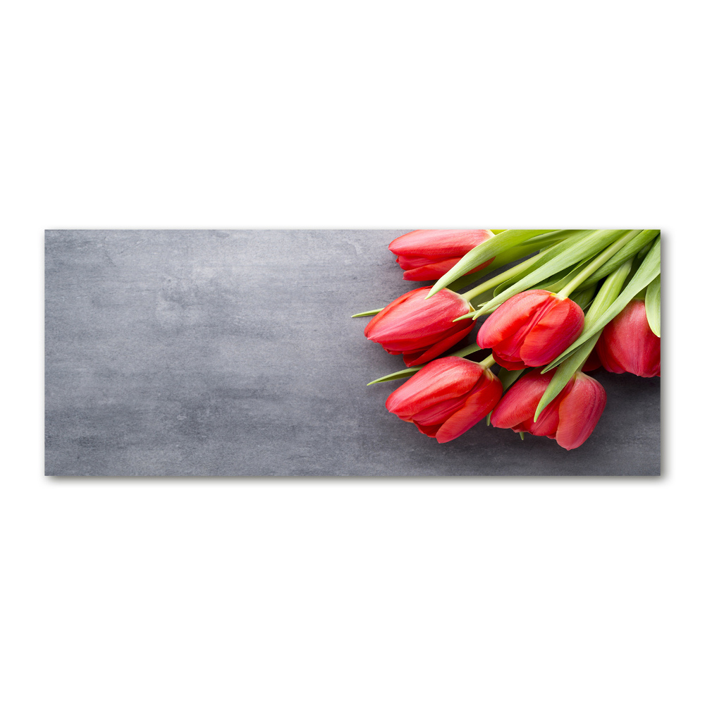 Foto obraz akrylové sklo Červené tulipány