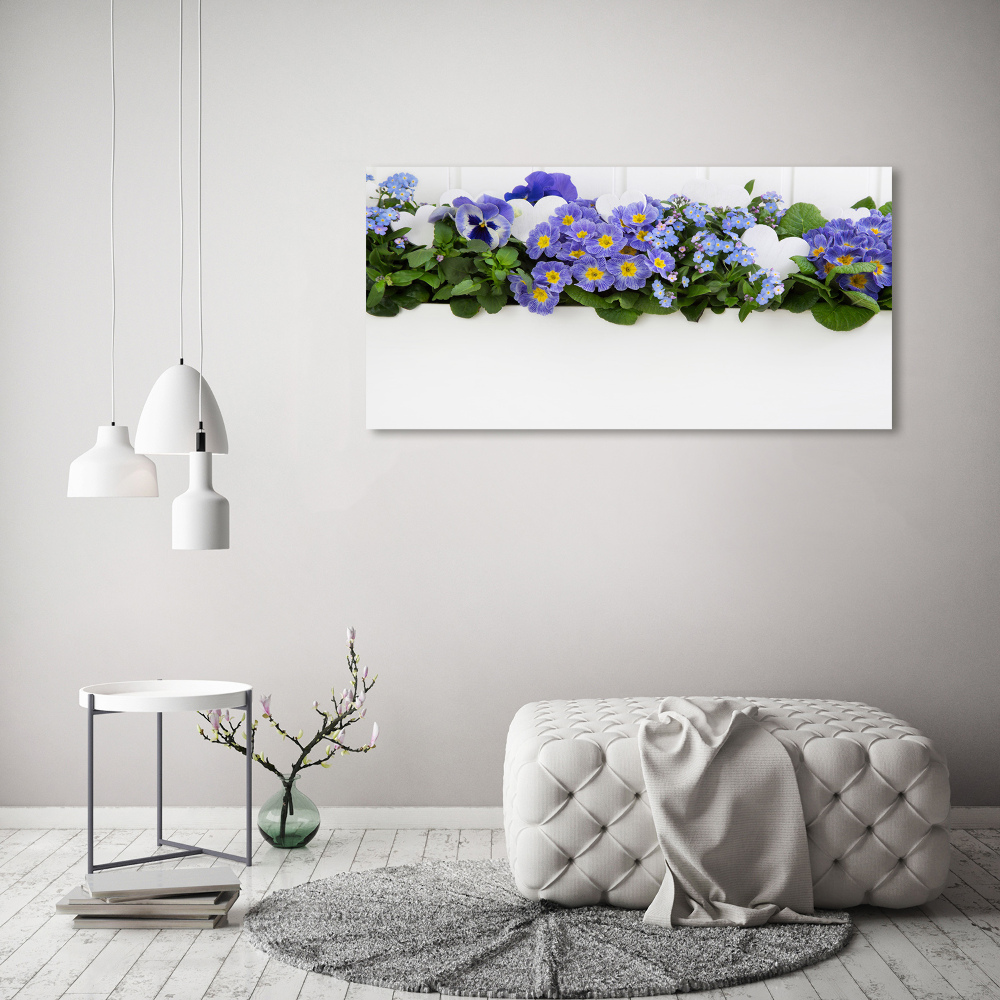 Foto obraz akrylový na stenu Modré kvety