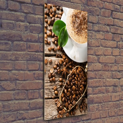 Vertikálny moderný obraz fotografie na akrylu Káva
