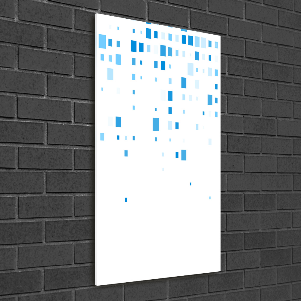 Vertikálny foto obraz akrylový Modré štvorca