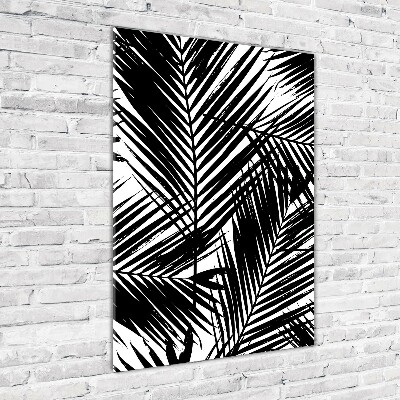 Vertikálny moderný akrylový fotoobraz Lístie palmy
