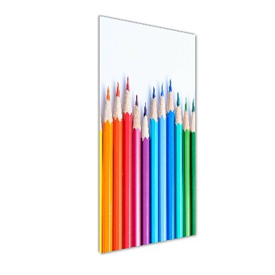 Vertikálny foto obraz akrylové sklo Farebné pastelky