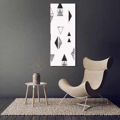 Vertikálny moderný akrylový fotoobraz Trojuholníky pozadia