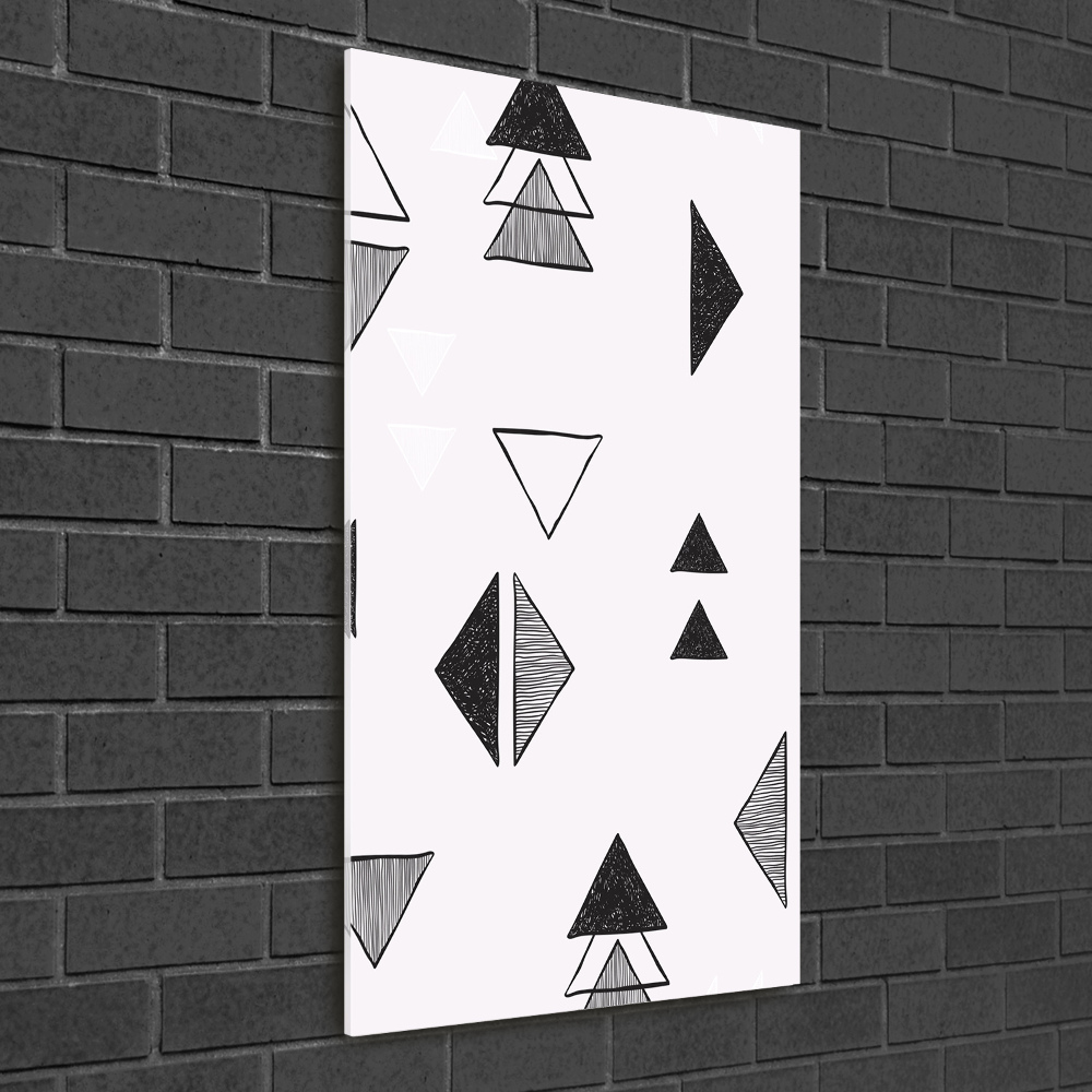 Vertikálny moderný akrylový fotoobraz Trojuholníky pozadia