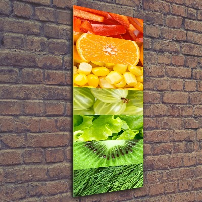 Vertikálny foto obraz akrylové sklo Ovocie a zelenina