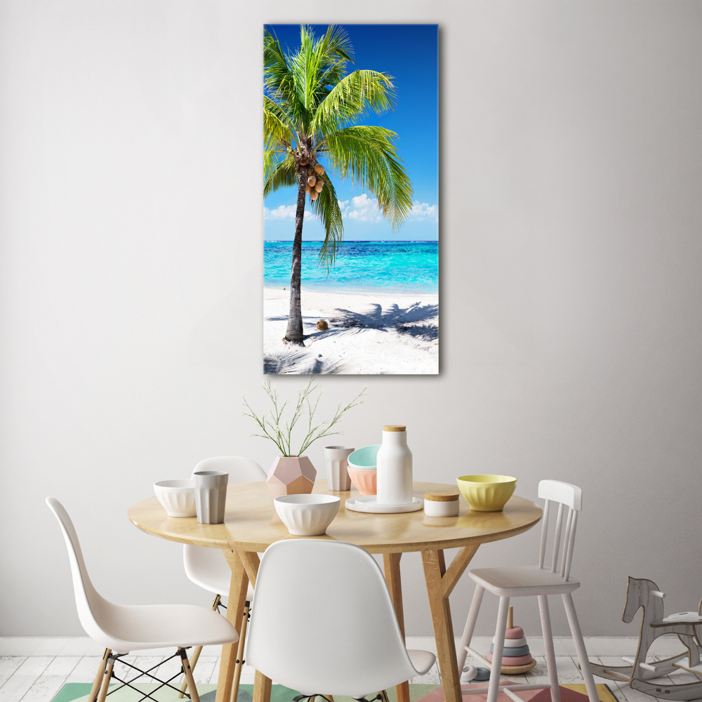 Vertikálny foto obraz akrylové sklo Tropická pláž