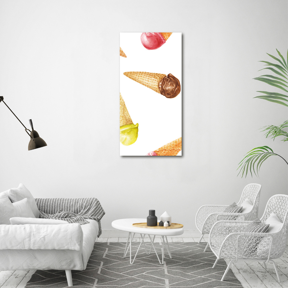 Vertikálny foto obraz akryl do obývačky Zmrzlina v kornútku