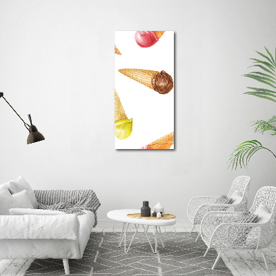 Vertikálny foto obraz akryl do obývačky Zmrzlina v kornútku