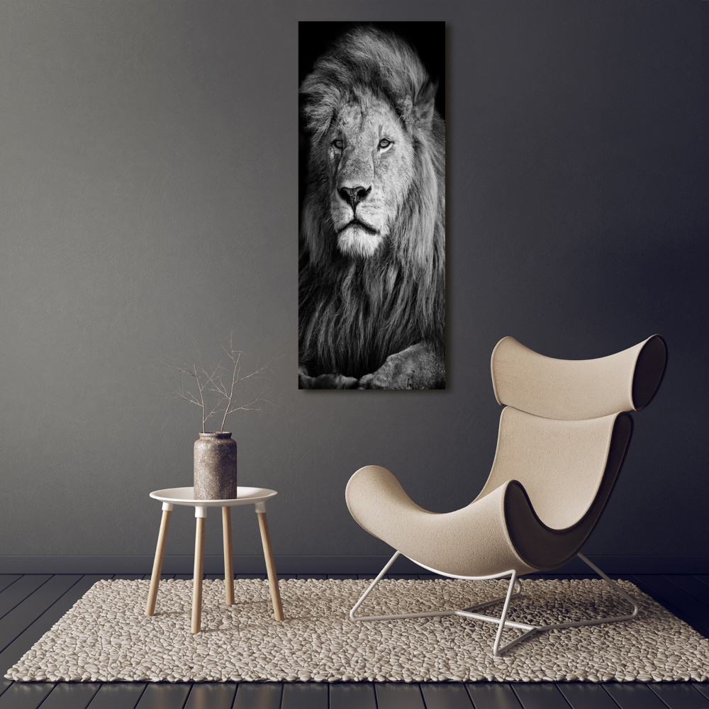 Vertikálny moderný akrylový fotoobraz Portrét leva