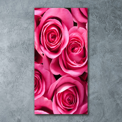 Vertikálny moderný akrylový fotoobraz Ružové ruže