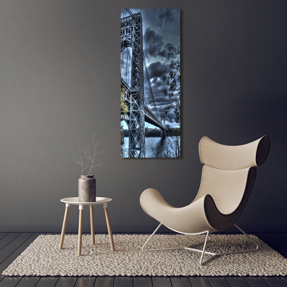 Vertikálny foto obraz akryl do obývačky Most New York
