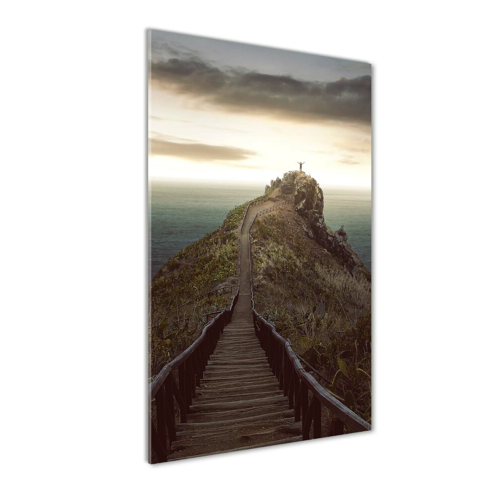 Vertikálny foto obraz akrylové sklo Chodník na skale