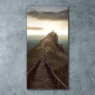 Vertikálny foto obraz akrylové sklo Chodník na skale