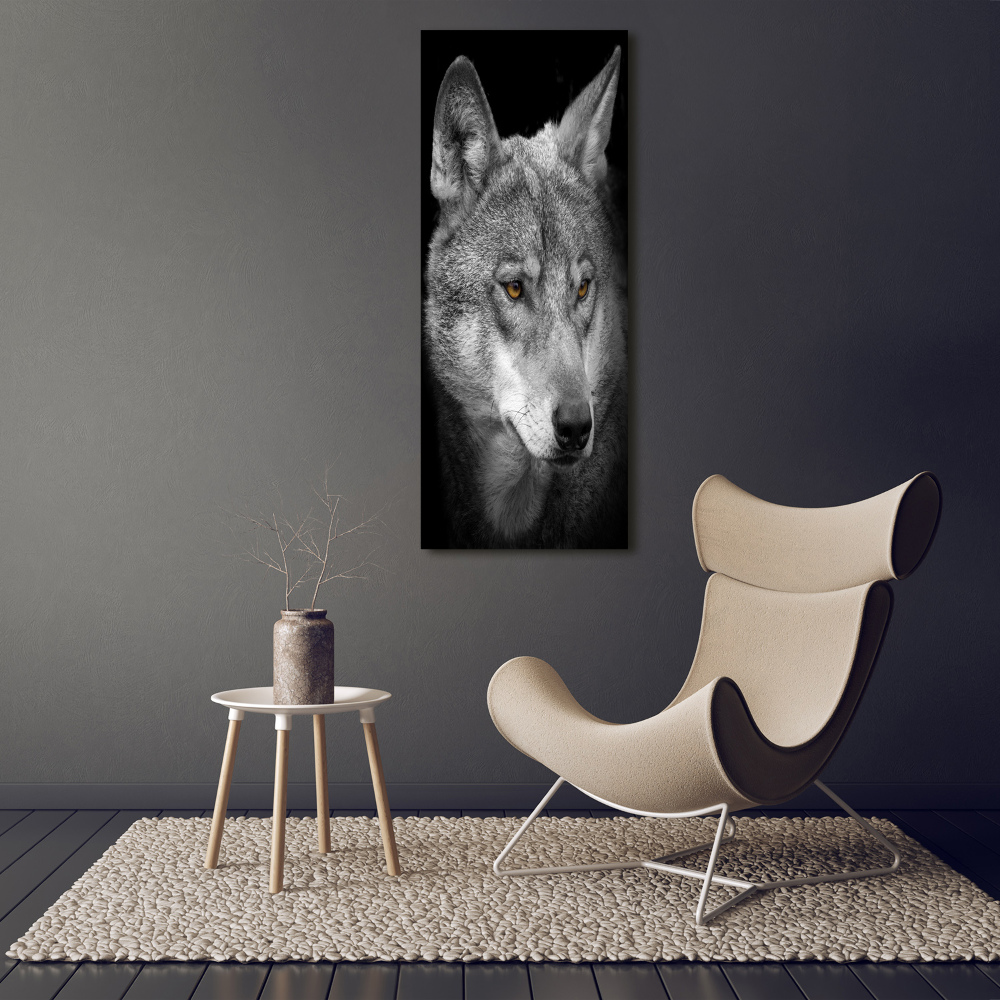 Vertikálny foto obraz akrylový do obývačky Portrét vlka