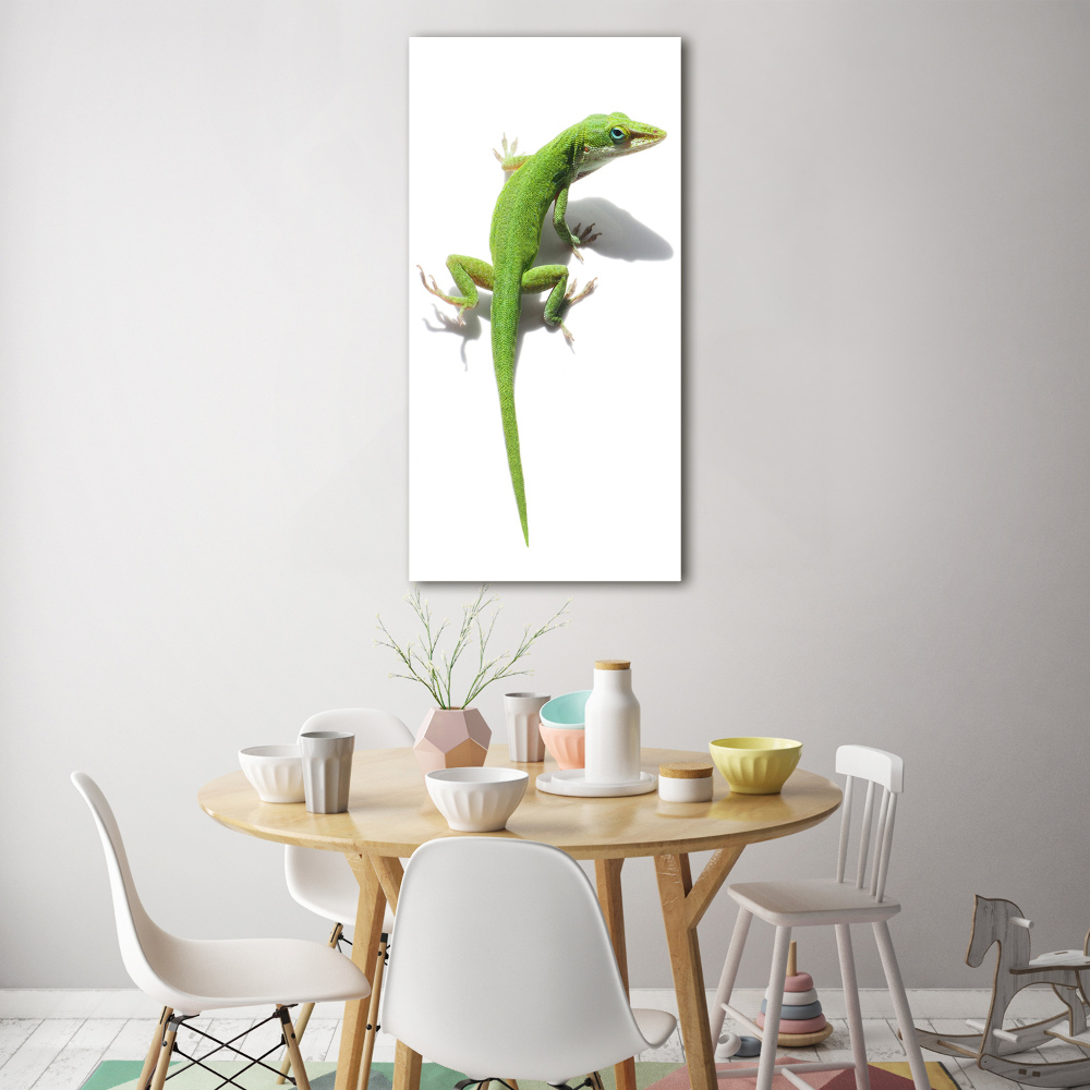 Vertikálny foto obraz akrylový Zelená jašterica
