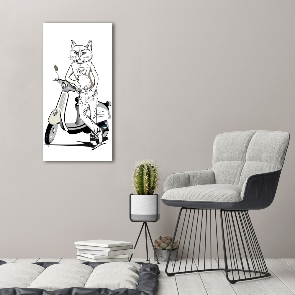 Vertikálny foto obraz akryl do obývačky Mačacie muž