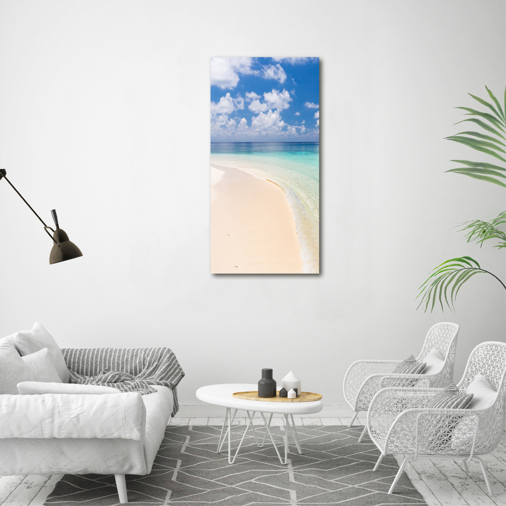 Vertikálny foto obraz akryl do obývačky Pláž Maldivy