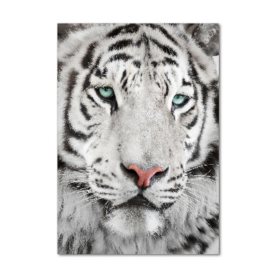 Vertikálny moderný akrylový fotoobraz Biely tiger