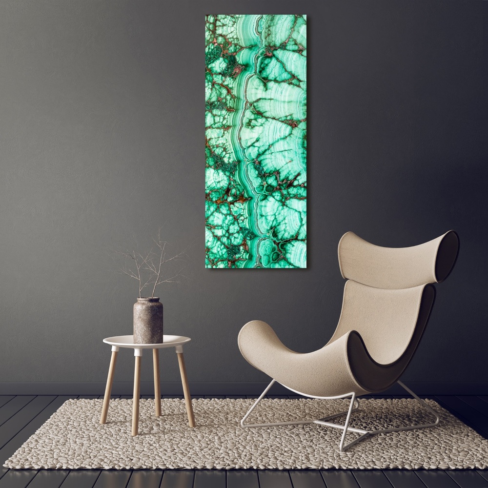 Vertikálny foto obraz akrylový Malachitová textúry