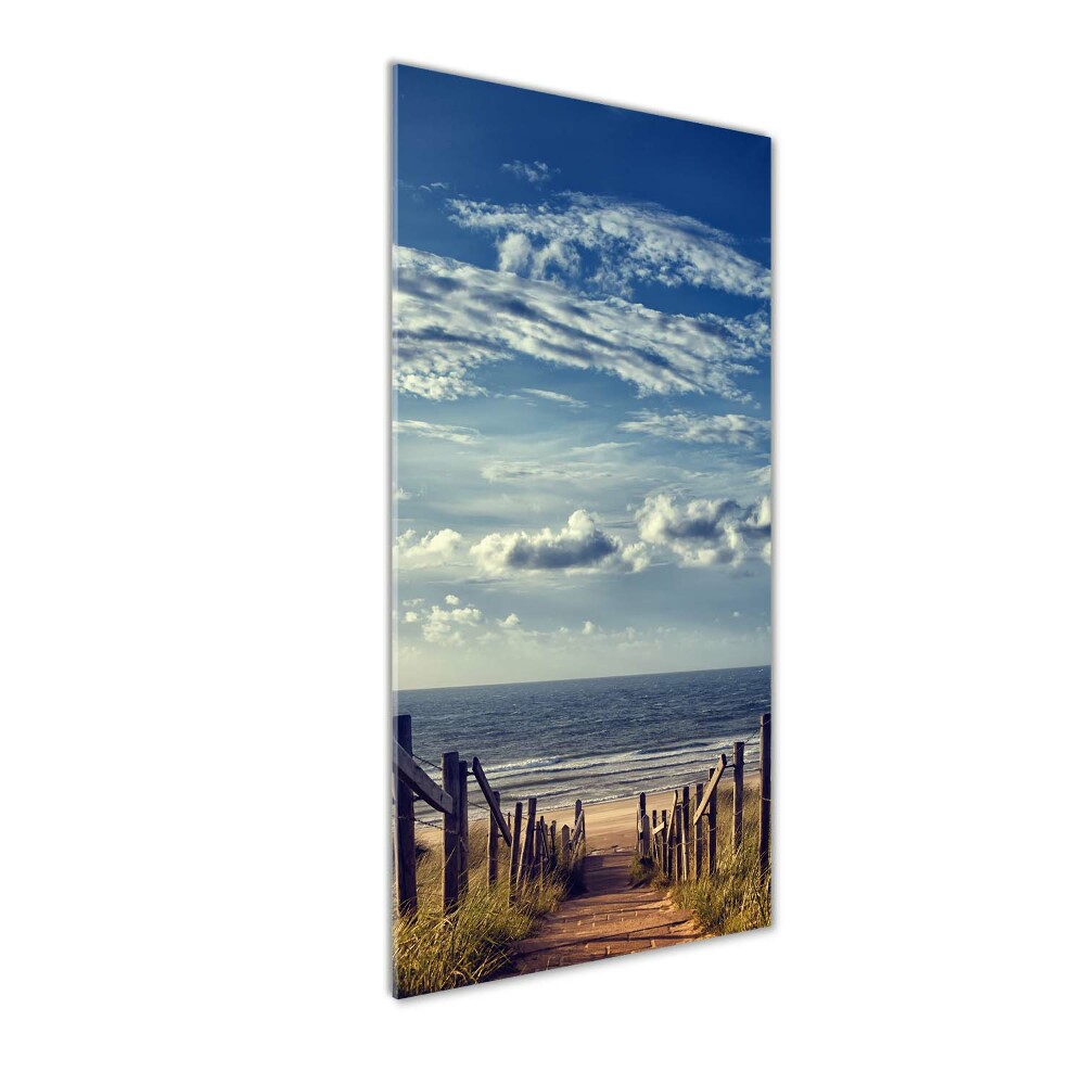 Vertikálny foto obraz akrylové sklo Chodník na pláž