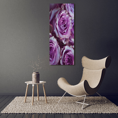 Vertikálny foto obraz akryl do obývačky Fialové ruže