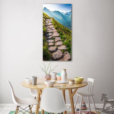Vertikálny moderný akrylový fotoobraz Horský chodník
