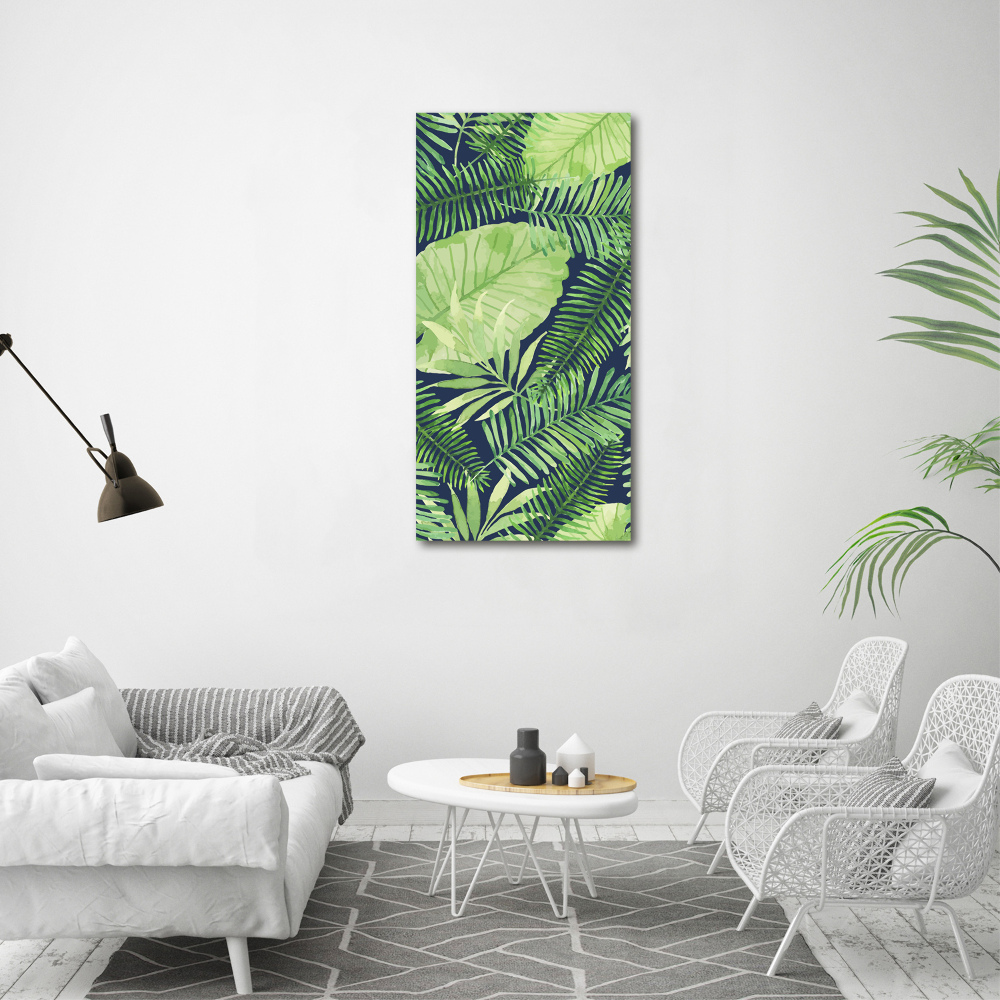 Vertikálny foto obraz akrylový Tropické listy