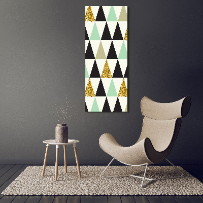 Vertikálny foto obraz akrylový Farebné trojuholníky