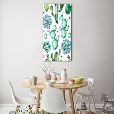 Vertikálny foto obraz akrylový na stenu Kaktusy