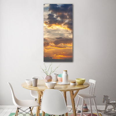 Vertikálny foto obraz akrylový Západ slnka neba